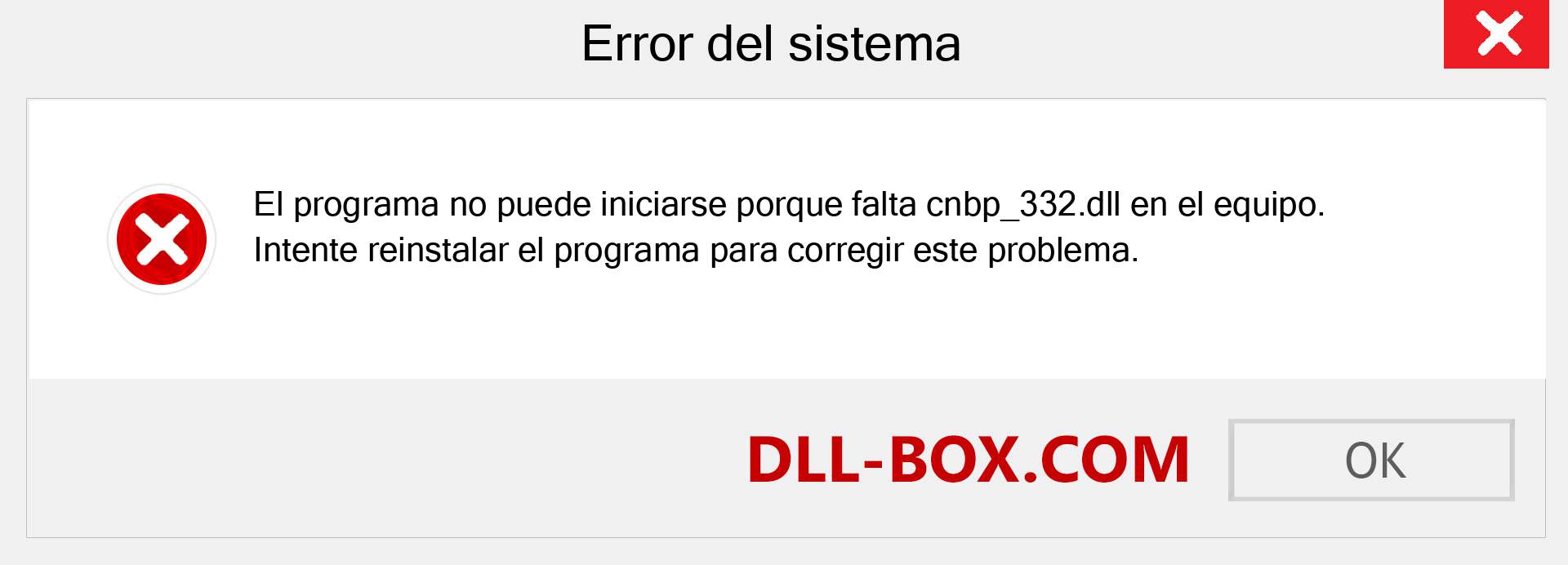 ¿Falta el archivo cnbp_332.dll ?. Descargar para Windows 7, 8, 10 - Corregir cnbp_332 dll Missing Error en Windows, fotos, imágenes